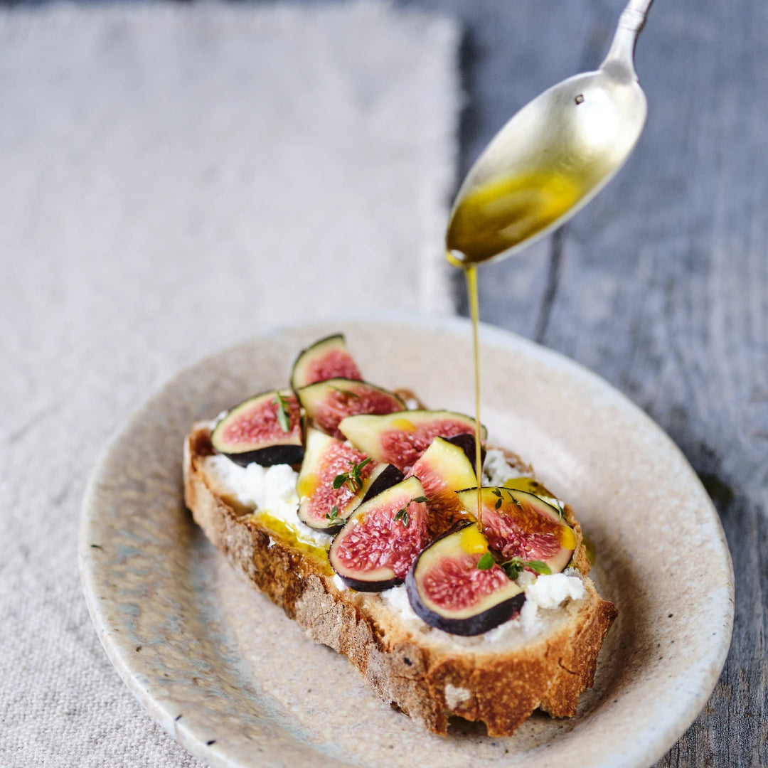 Opskrift figenbruschetta med blodappelsinolivenolie, Oliviers & Co