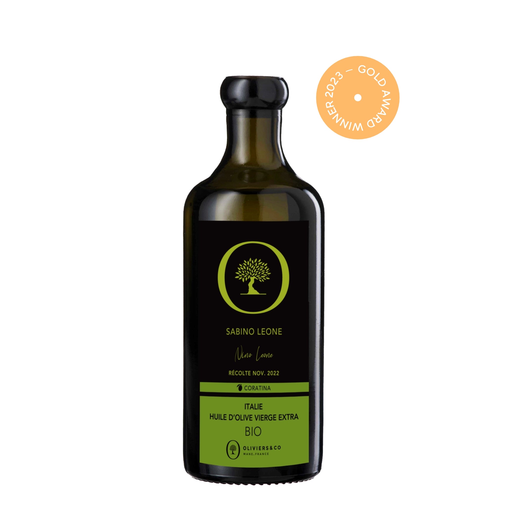 Guldvinder økologisk Sabino Leone ekstra jomfru olivenolie 250 ml fra Oliviers & Co