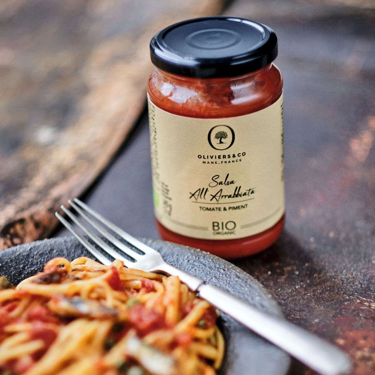 Økologisk chili-tomat pastasauce fra Oliviers & Co