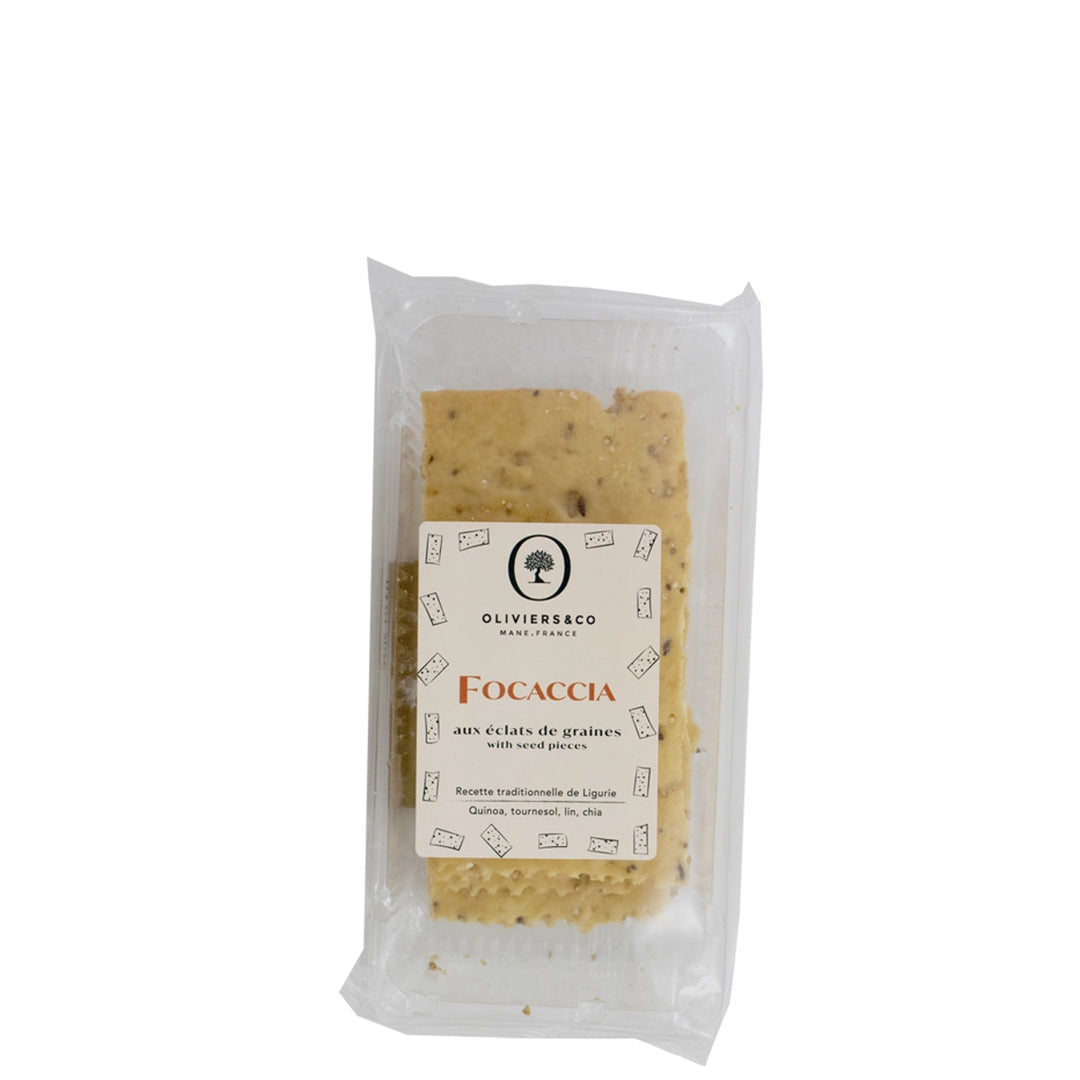 Focaccia med frø, håndlavede italienske kiks, Oliviers & Co