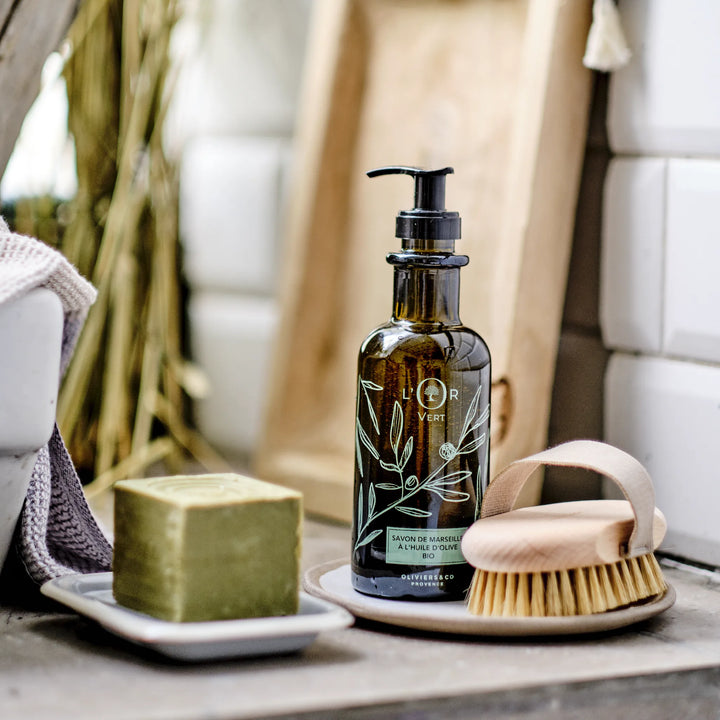 Fransk flydende sæbe ecocert COSMOS i flot flaske fra Oliviers & Co