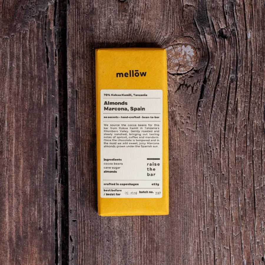 Mellow økologisk chokolade med mandler, Oliviers & Co