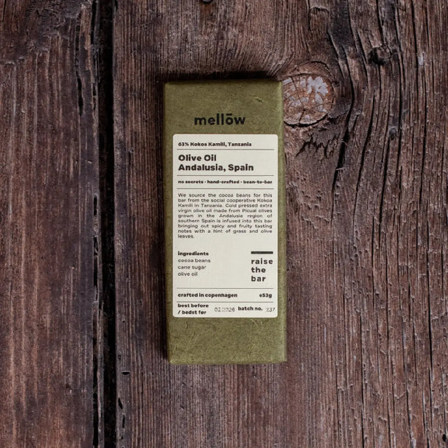 Økologisk Mellow chokolade med olivenolie fra Oliviers & Co