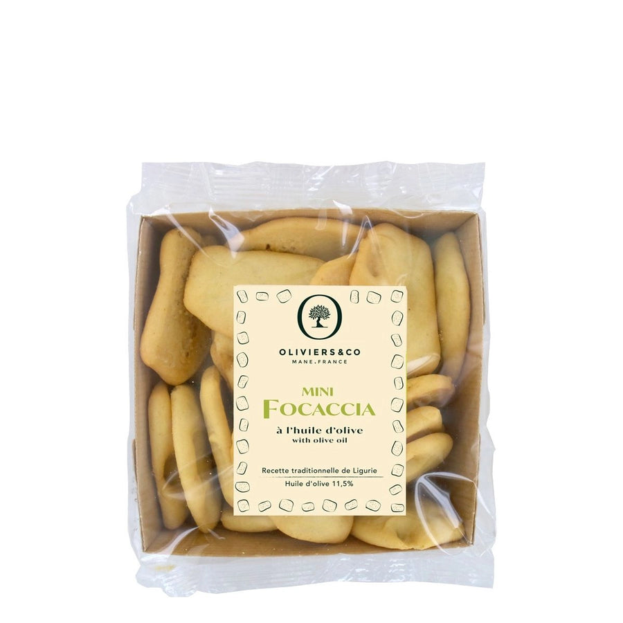 Mini focaccia håndlavede italienske kiks fra Oliviers & Co