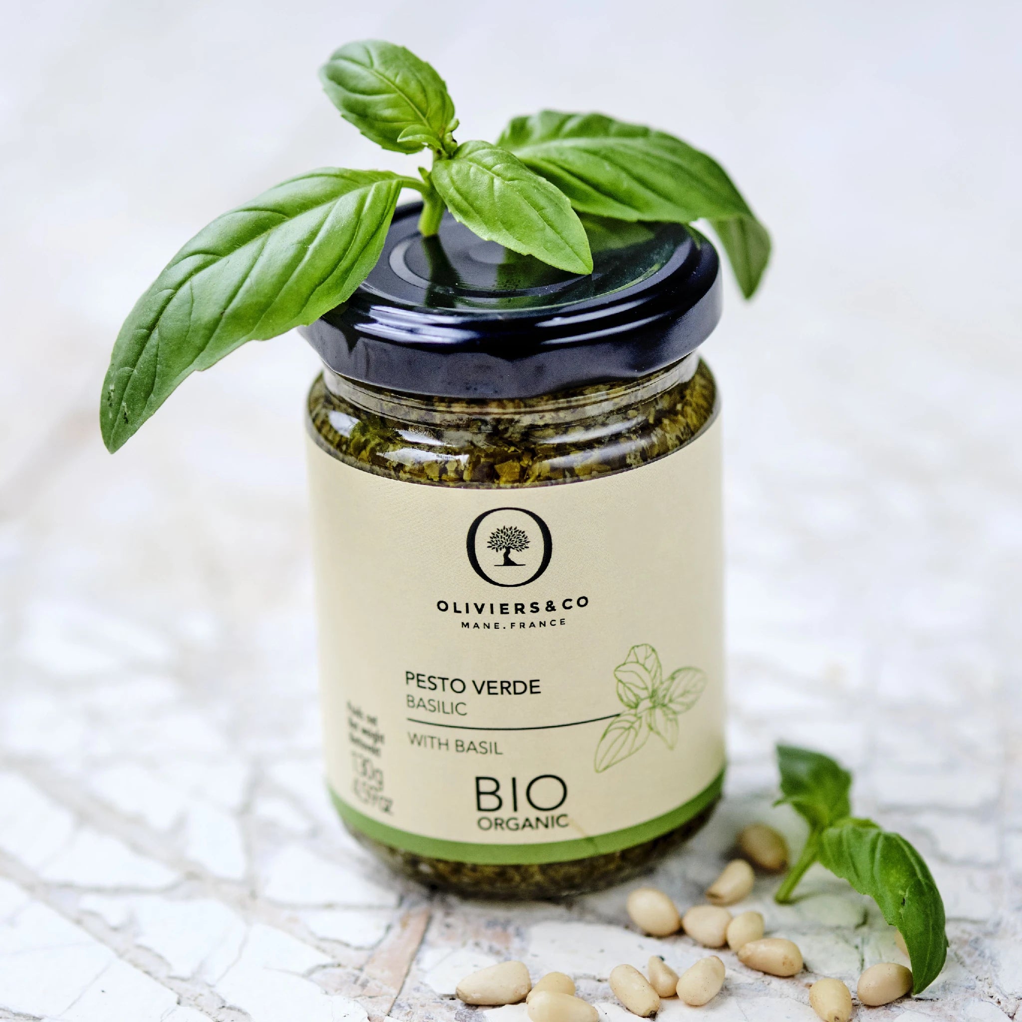 Økologisk Pesto Verde med basilikum fra Oliviers & Co