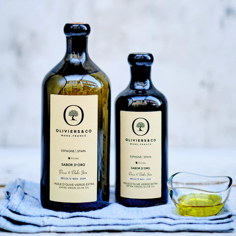 Sabor d'Oro spansk ekstra jomfru olivenolie, 500ml og 250ml, Grand Cru olivenolie fra Oliviers & Co