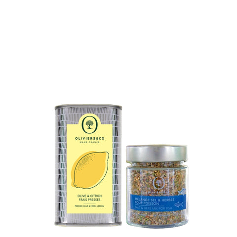 Citronolie og blå krydderurtesalt fra Oliviers & Co