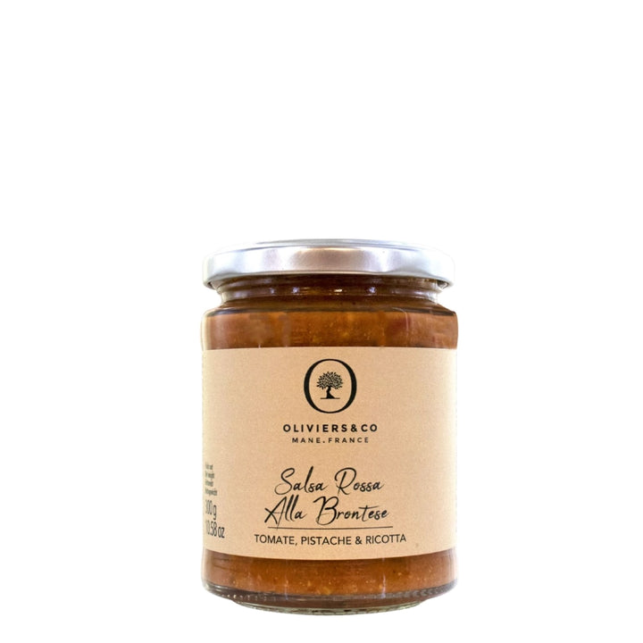 Tomatsauce salsa rossa alla Brontese med pistache og ricotta, Oliviers & Co