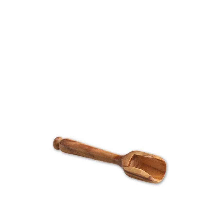 Skuffeske med skaft i håndskåret oliventræ fra Oliviers & Co