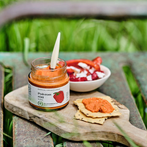 Sprread med grillet peberfrugt og feta, Oliviers & Co