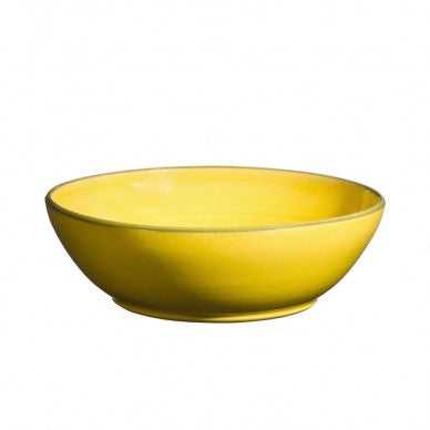 Gul lille skål/dyb tallerken, Auge, Atelier Bernex håndlavet keramik fra Oliviers & Co