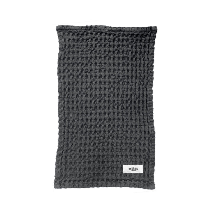 Big Waffle Kitchen and Wash Cloth fra The Organic Company Dark Grey hos Oliviers & Co