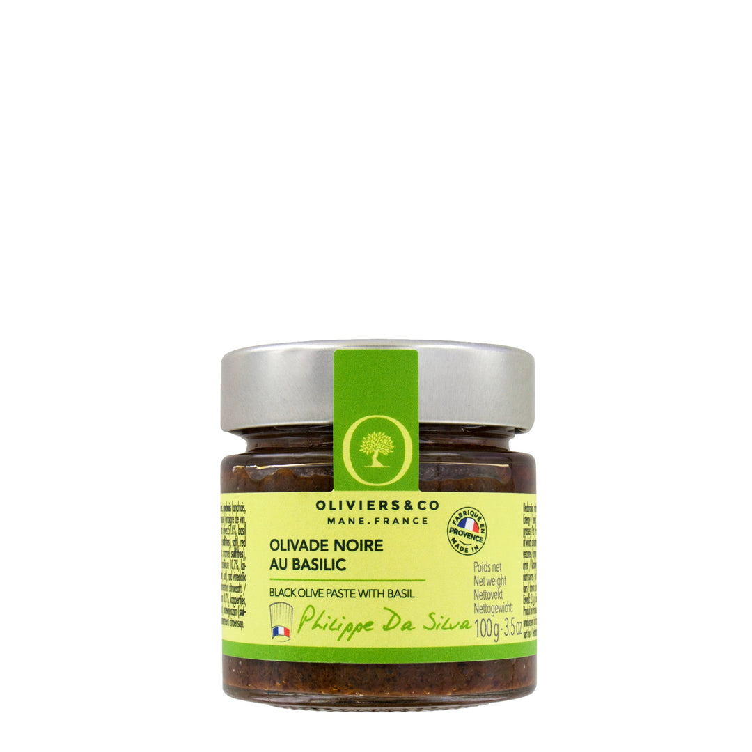 Gourmet tapenade med sorte oliven og basilikum fra Oliviers & Co