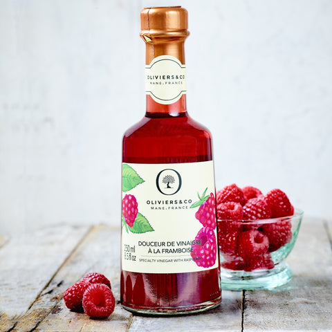 Hindbæreddike med friske hindbær, 250ml, Oliviers & Co