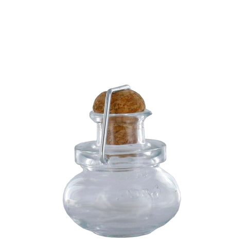 Lille glasflaske med korkprop til olivenolie, 50ml, Oliviers & Co
