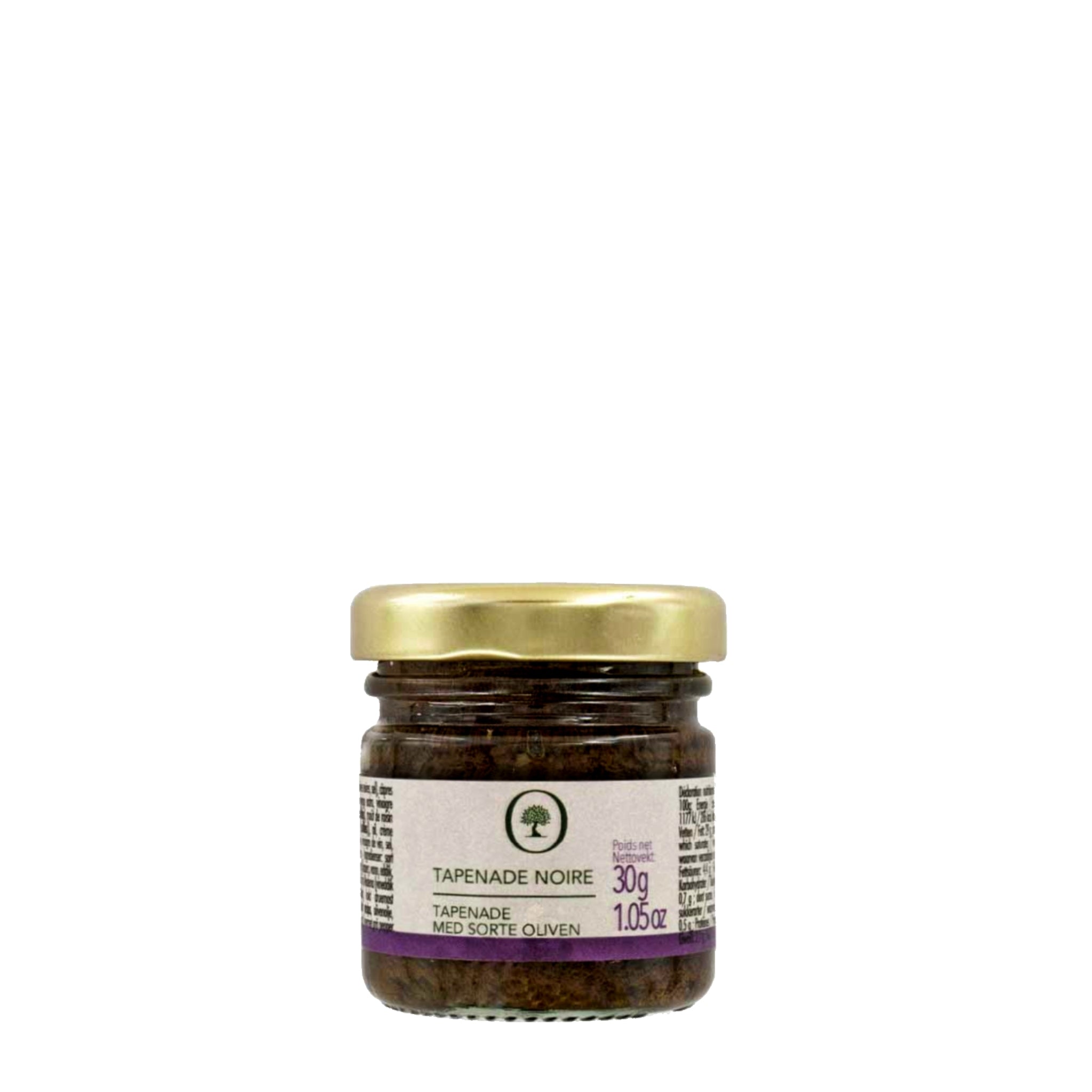 Mini tapenade med sorte oliven, 30g fra Oliviers & Co