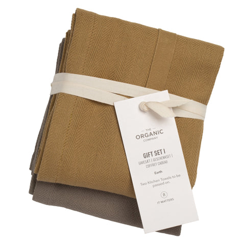 Økologiske tekstiler fra The Organic Company, Gift Set I Earth hos Oliviers & Co