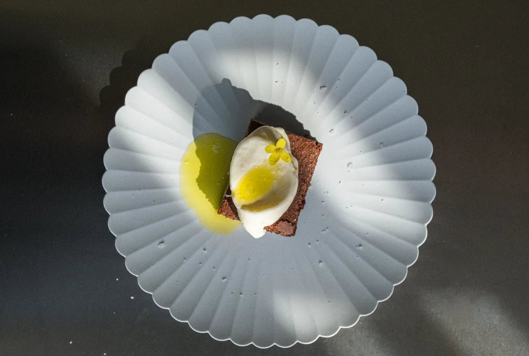 Fudgy brownie med vaniljeis, sommerolivenolie og havsalt, amaliesigrid x Oliviers & Co