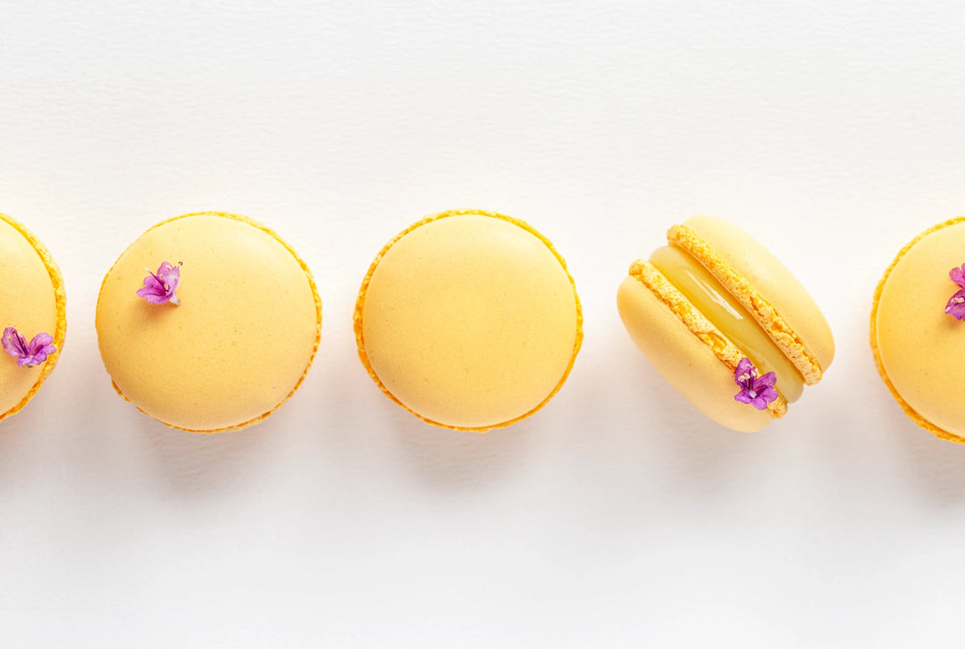 Macarons med mandarinolivenolie