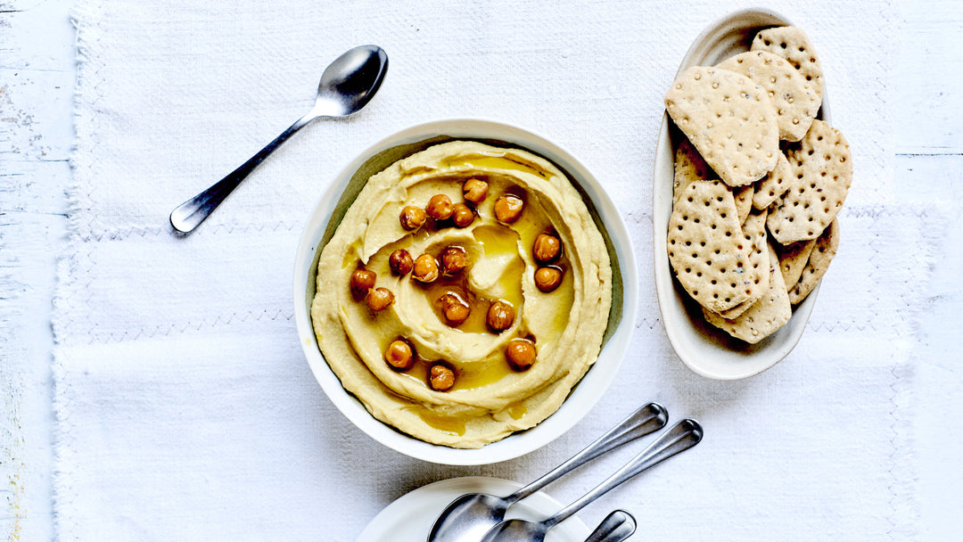 Avokadohummus med ristede kikærter, opskrift fra Oliviers & Co