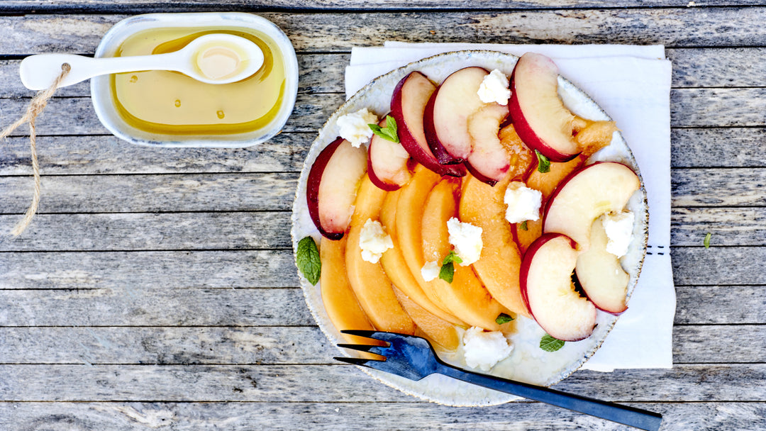 O&CO opskrift på salat med nektarin, melon og feta