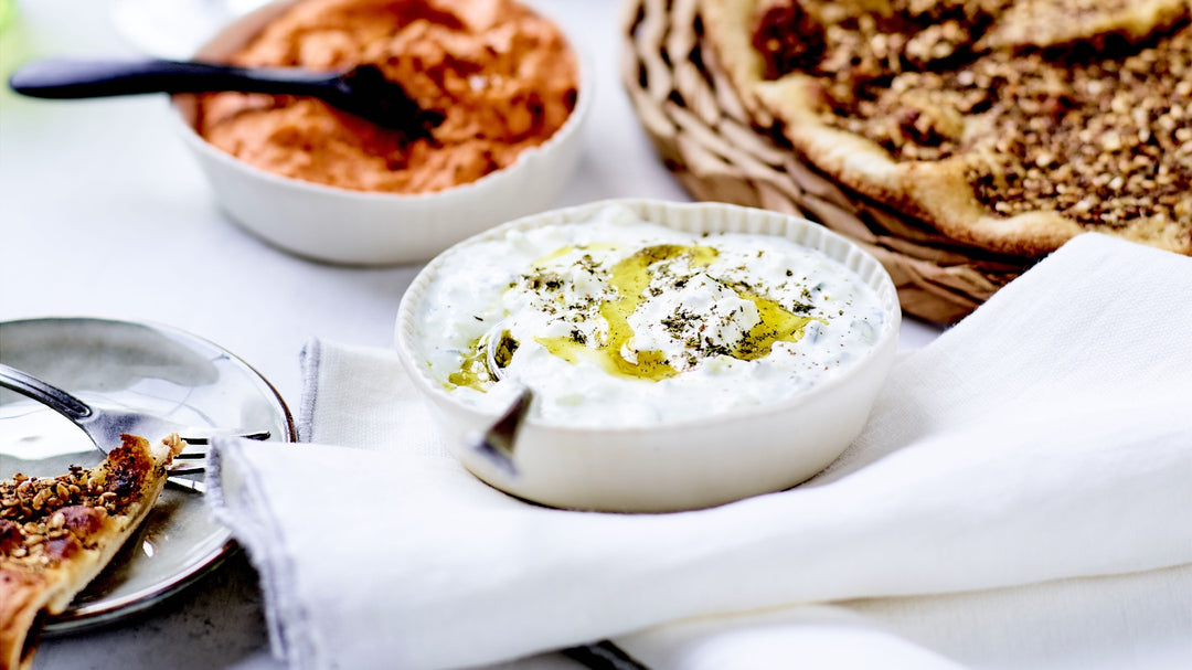 Tzatziki med feta og mynte, opskrift fra Oliviers & Co