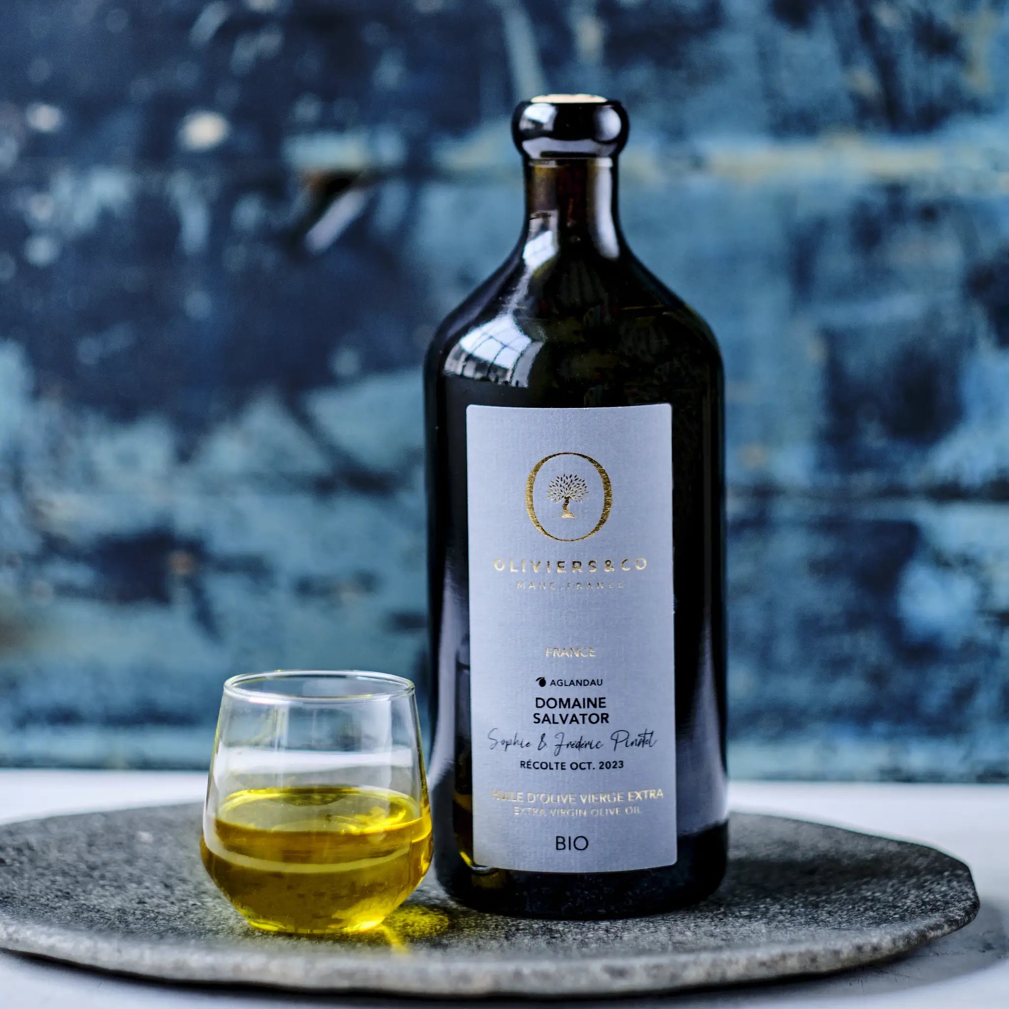 Økologisk fransk ekstra jomfru olivenolie på Aglandau-oliven, Domaine Salvator fra Oliviers & Co