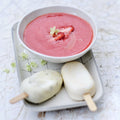 Opskrift jordbærsuppe og yoghurt is med mynte og bergamotte, Oliviers & Co