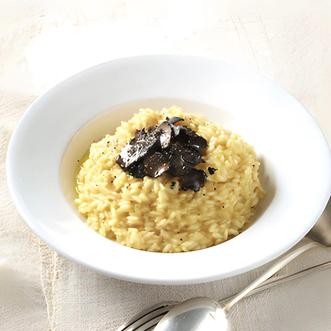 Risotto med trøffelcreme og sommertrøfler, Oliviers & Co