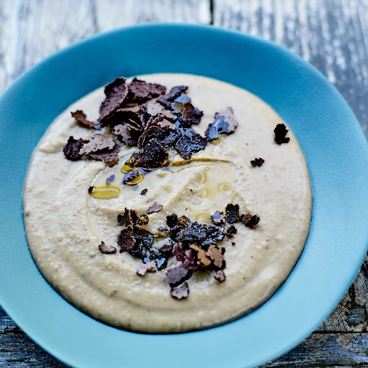 Selleri og kartoffelsuppe med sommertrøfler, opskrift fra Oliviers & Co