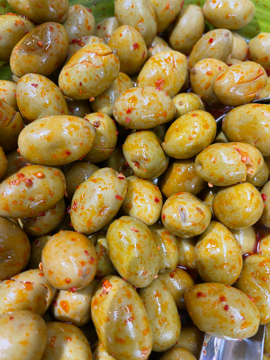 Picholine med piment d'Espelette i løssalg, Oliviers & Co