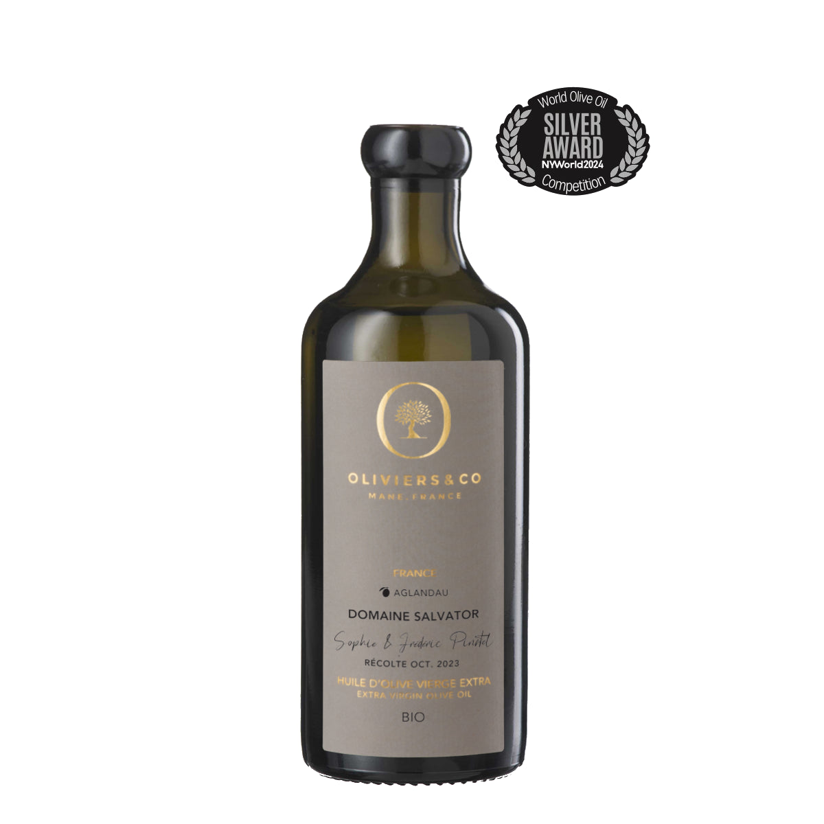 Sølvvinder økologisk Domaine Salvator ekstra jomfru olivenolie 250 ml fra Oliviers & Co