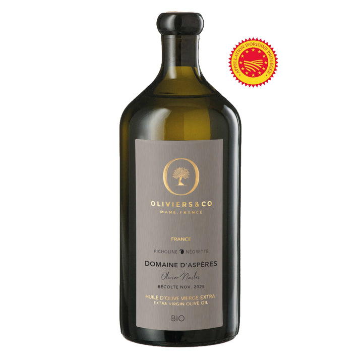 Økologisk fransk AOP Domaine D'Asperes ekstra jomfru olivenolie 500ml Oliviers & Co