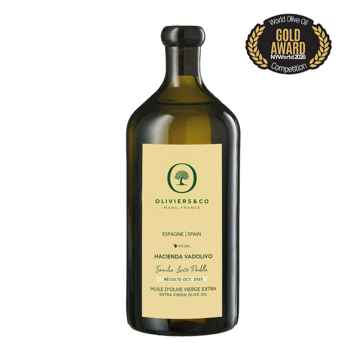 Hacienda Vadolivo 500ml ekstra jomfru olivenolie, guldvinder ved NYIOOC, Oliviers & Co