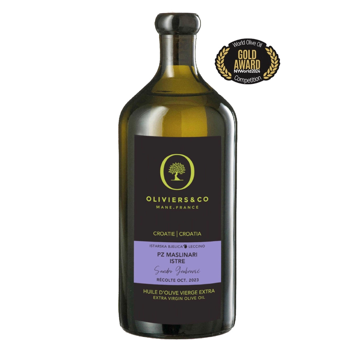 Guldvinder ekstra jomfru olivenolie Maslinari Istre fra Oliviers & Co