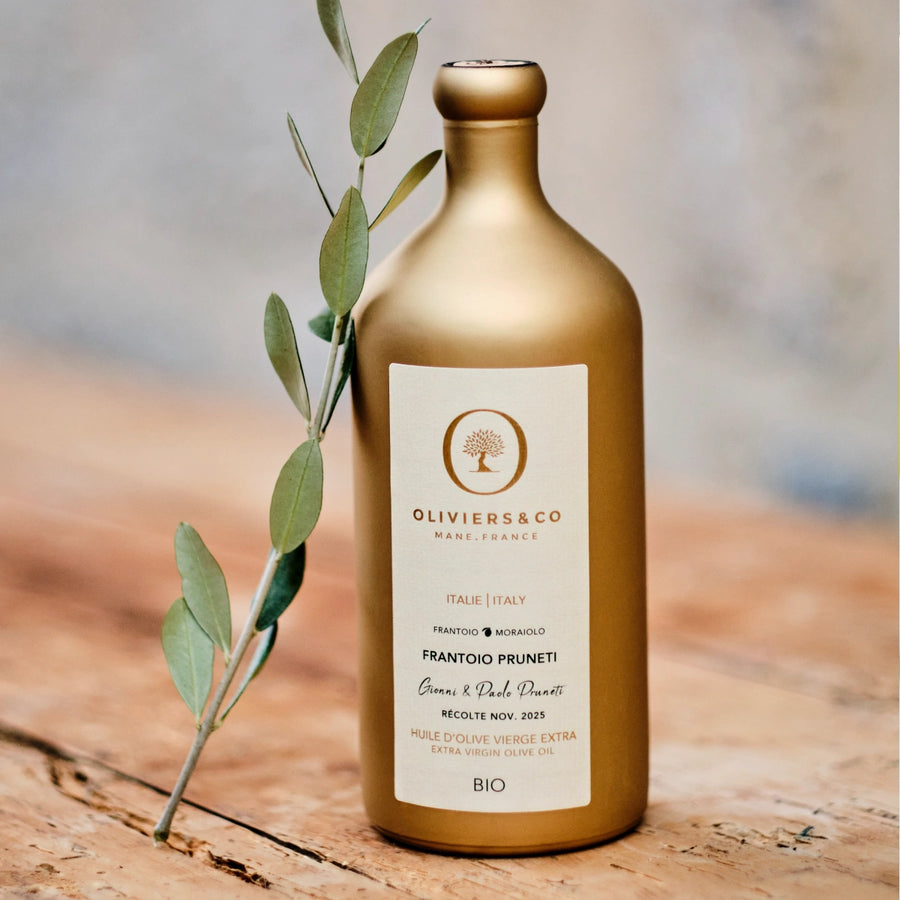 Økologisk Frantoio Pruneti italiensk ekstra jomfru olivenolie, Oliviers & Co