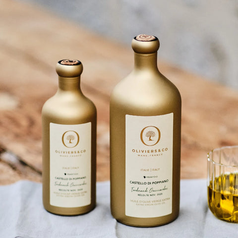 Castello di Poppiano 250ml og 500ml ekstra jomfru olivenolie fra Oliviers & Co