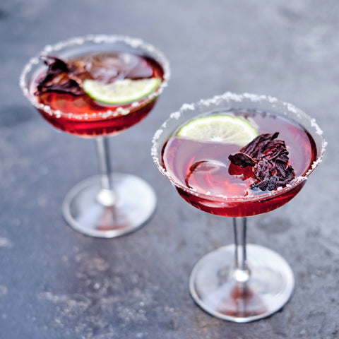 Gourmet eddike med hibiscus og bergamotte i drinks, cocktail og mocktail, Oliviers & Co