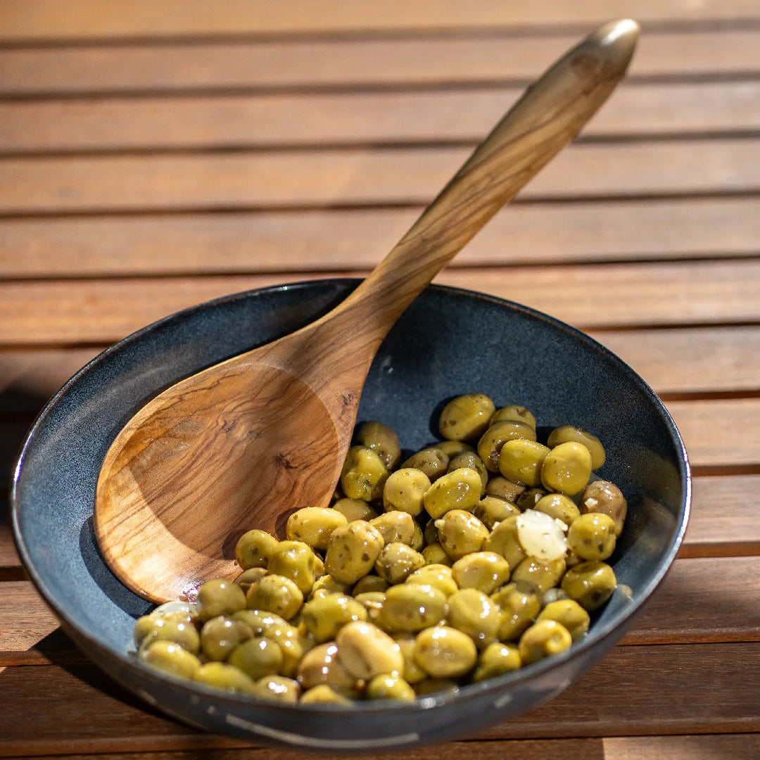 Grydeske i håndlavet oliventræ, også smuk til servering, Oliviers & Co