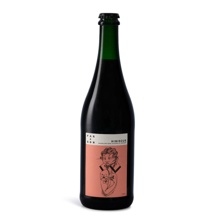 Hibiscus alkoholfri vin alternativ, fermenteret drik med hibiscus fra Far & Søn, Oliviers & Co