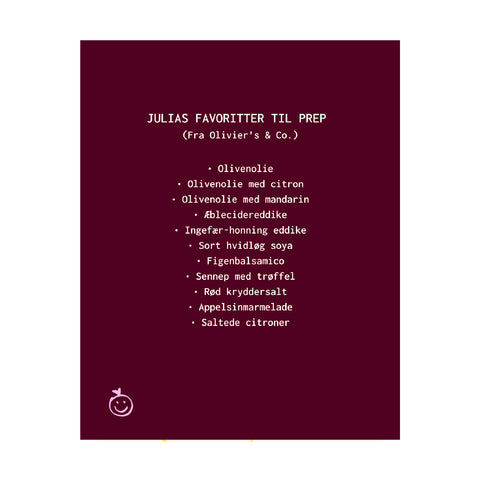 Julias favoritter hos Oliviers & Co, forfatter til guiden Spis bedre end din nabo