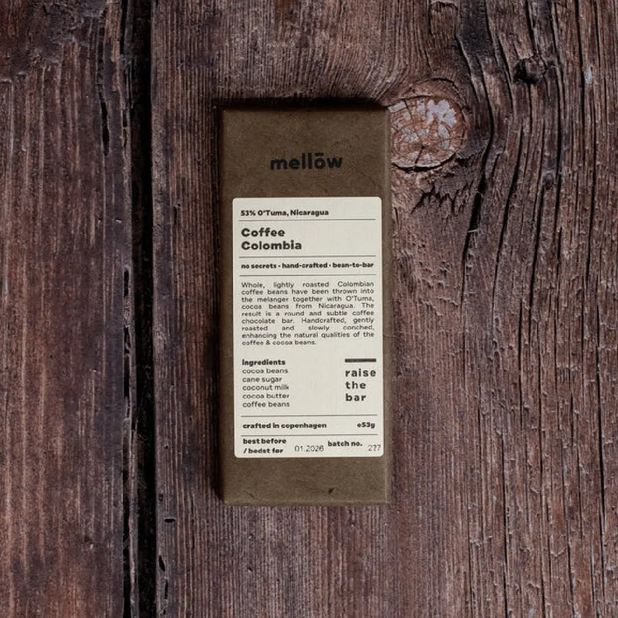 Mellow coffee colombia økologisk chokoladebar, Oliviers & Co