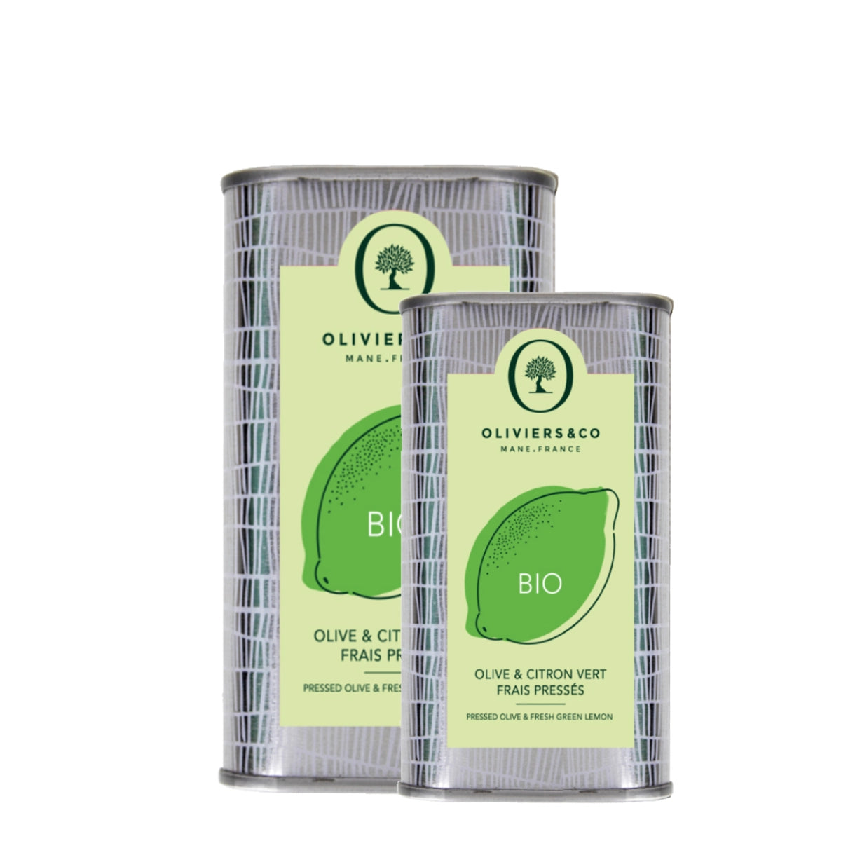 Økologisk grøn citronolie 500 ml og 250 ml fra Oliviers & Co
