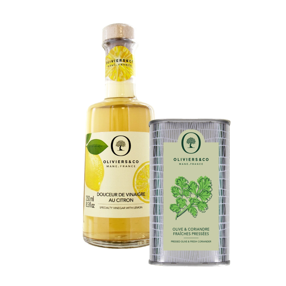 Olie & eddikesæt koriander olivenolie og citroneddike, Oliviers & Co