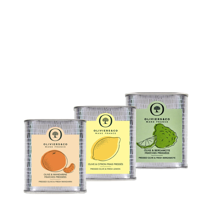 Trio mandarinolie, citronolie og bergamotteolie, 3 x 110ml Oliviers & Co