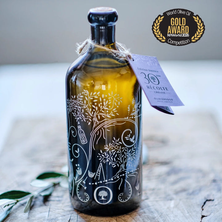 Uljara Baioco ekstra jomfru olivenolie, 30 års jubilæum, guldvinder ved NYIOOC, Oliviers & Co
