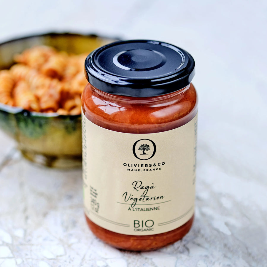 Økologisk vegetarisk ragu à L'Italienne pastasauce fra Oliviers & Co