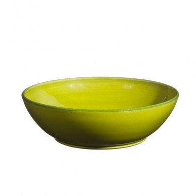 Æblegrøn lille skål/dyb tallerken, Auge, Atelier Bernex håndlavet keramik fra Oliviers & Co