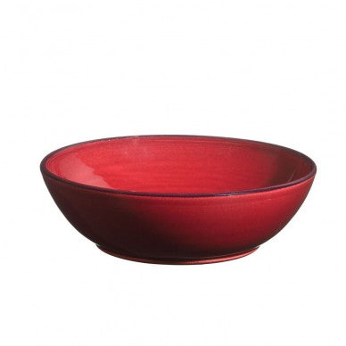 Rød lille skål/dyb tallerken, Auge, Atelier Bernex håndlavet keramik fra Oliviers & Co