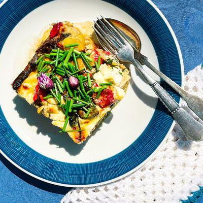 Frittata med feta og balsamicobagte tomater, O&Co opskrift